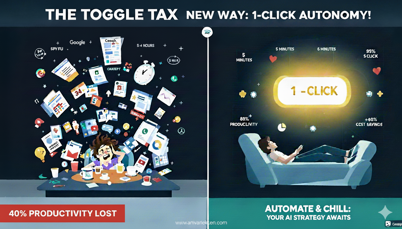Infographic about AI workflow automation for marketing, highlighting time and cost savings.
